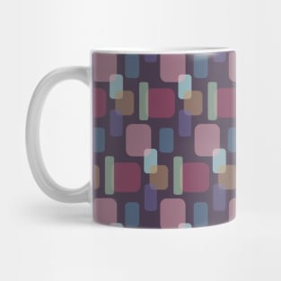 Purple Abstract Round Squares Pattern Mug